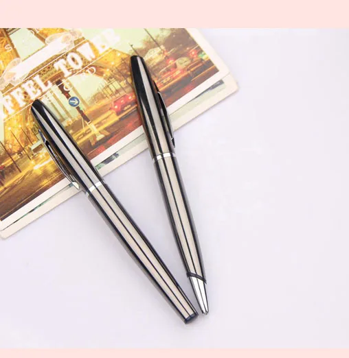 Metal plating Gun-Grey metallic feeling business VIP/CEO souvenir luxury pair pen set metal roller pens