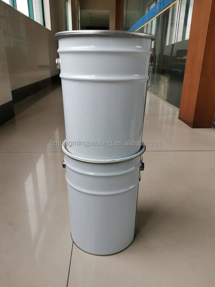 lock ring lid with small lock  of 20 liter tinplate steel pail  bucket with iron hoop