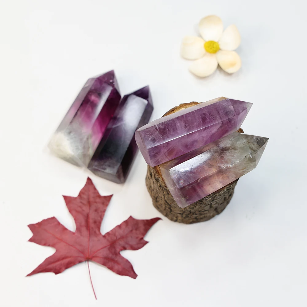 Top Fashion Tower Point Wholesale Natural Towers Crystal Points Bulk  rainbow fluorite point With Best Quality