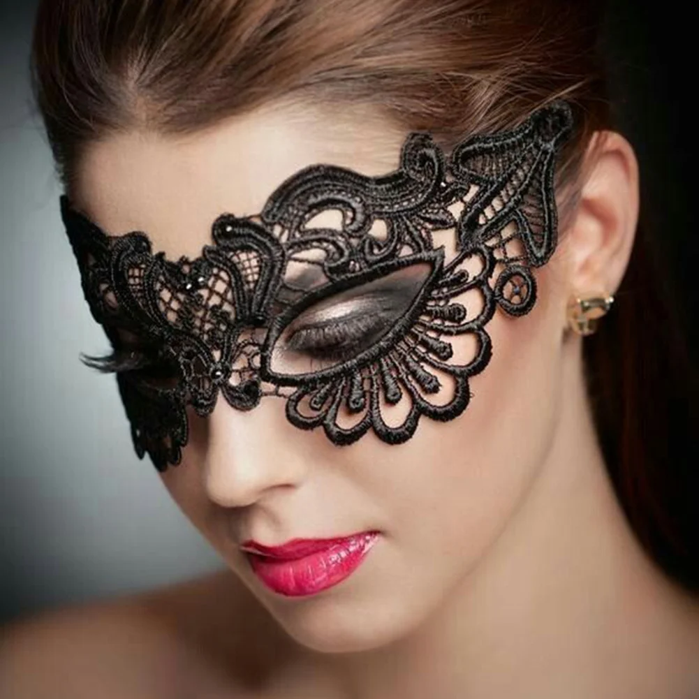 Women Hollow Lace Masquerade Face Mask Princess Prom Props Costume Halloween Masquerade Mask Sexy