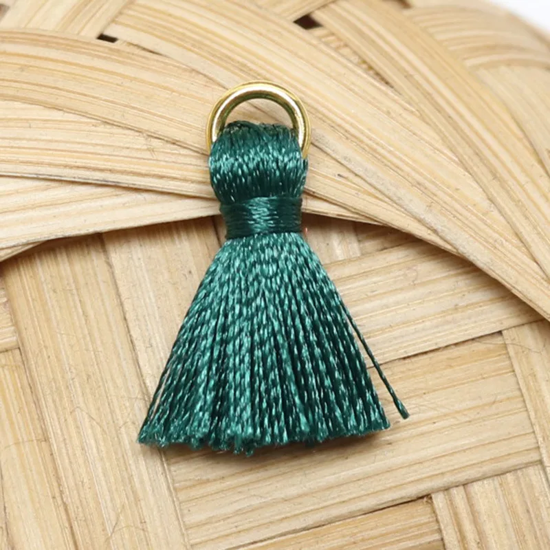 2cmGold hoop Ice Silk mini fimbrilla Clothing accessories hanging Su multi-color optional polyester tassel tassel
