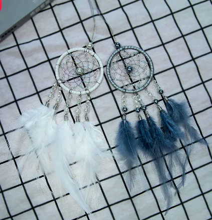 Hot Sale Small Pink Dream Catcher Wind Chimes Car Pendant Home Decor Wall Hanging Dream Catcher