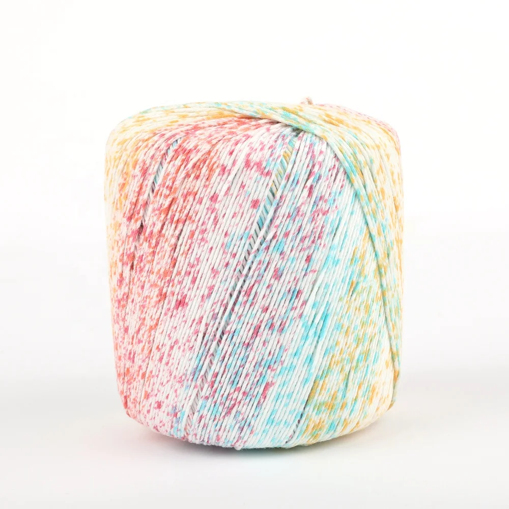 
Handmade Yarn 100%Cotton Space Dye Lace Yarn For Stick Needle Crochet Hook Hand Knitted Clothing Toy 