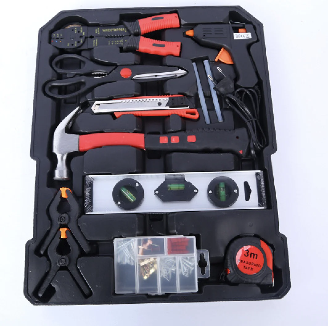 187PCS Household Tool Set Multi Car Tool Kit Box Hex Ratchet Steel Wrench Socket Set Hand Tools Set