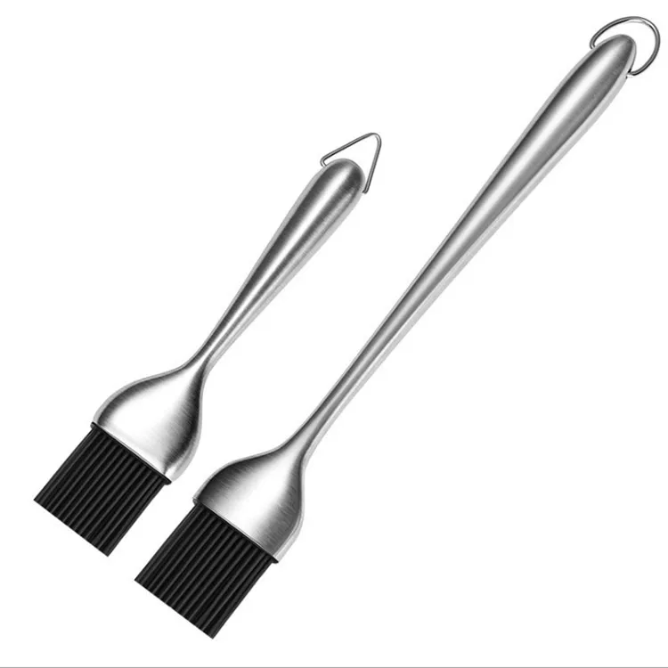 
Щетка для выпечки гриля барбекю, кондитерских изделий и масла, щетки из нержавеющей стали с резервной силиконовой насадкой (оранжевая) для Kitch 