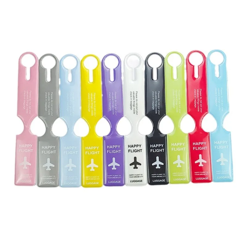 Travel luggage tag custom logo anti-lost identification silicone baggage label aircraft boarding tag pvc luggage tag