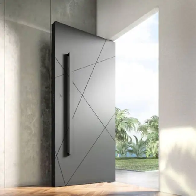 New 2023 luxury design special entrance door exterior front pivot door modern entry wooden aluminum pivot door