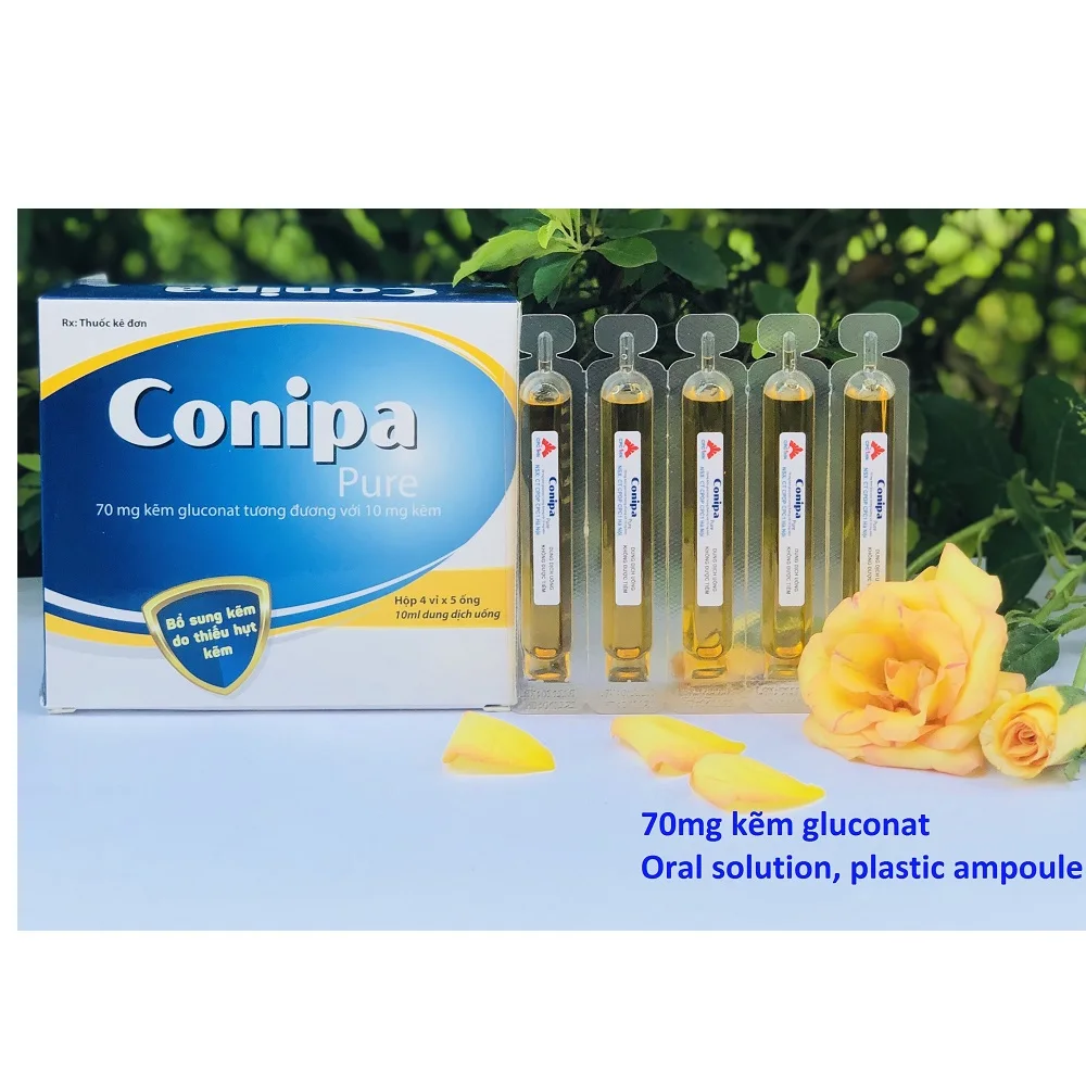 
Oral Solution for adults and kids Dieatary Supplement Best Price High Quality for Zinc deficiency Zinc Gluconate Conipa Pure 