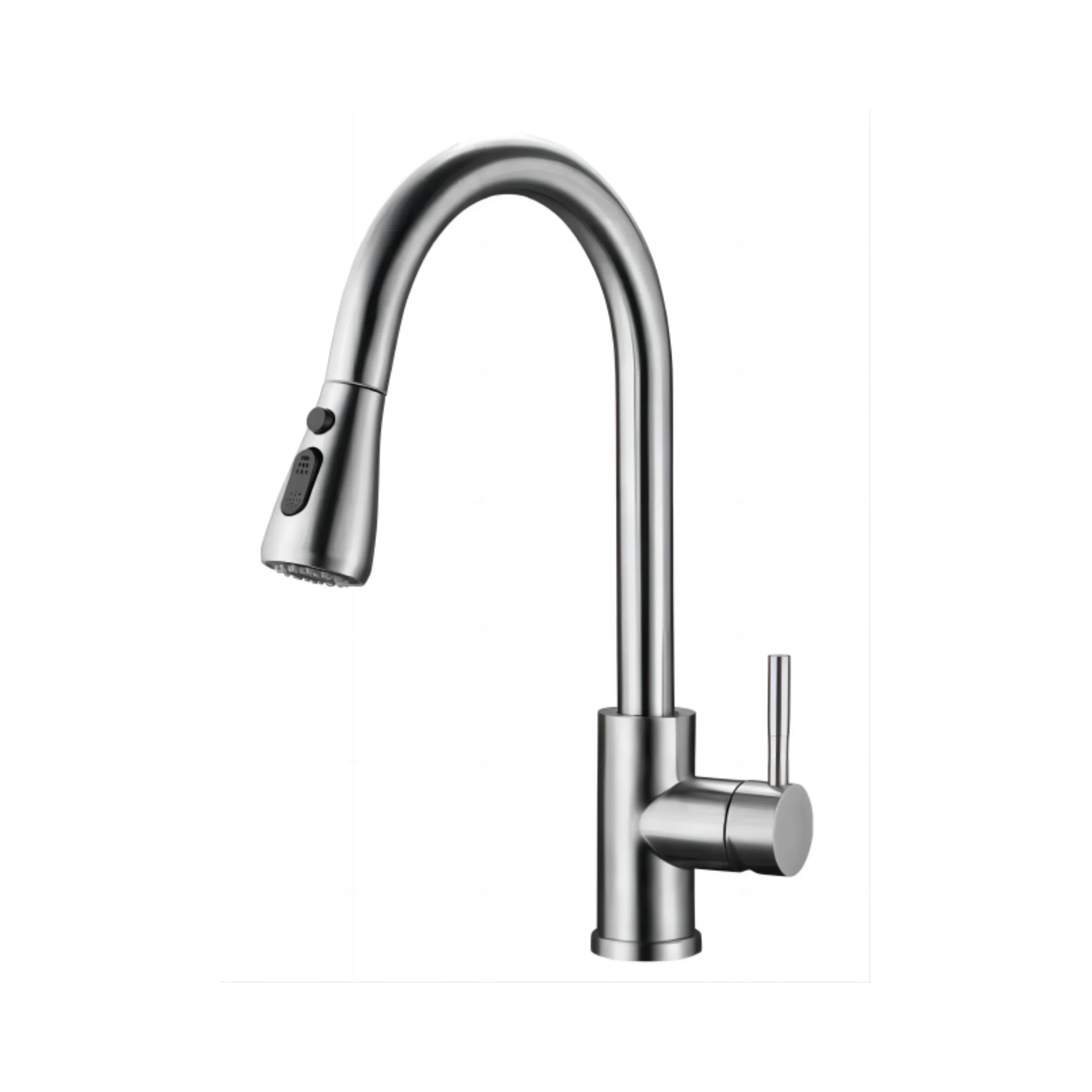 304 Stainless Steel Kitchen Taps Faucet Pull-Out Retractable Sink Faucet