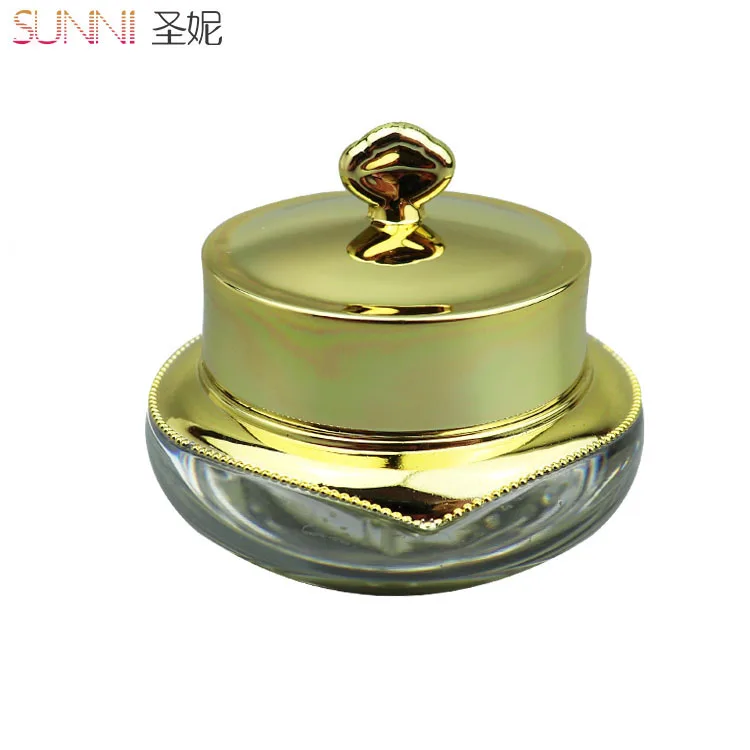 Gold Acrylic 10g Luxury Body Cosmetics Eye Cream Jars Bottle Jar 50ml