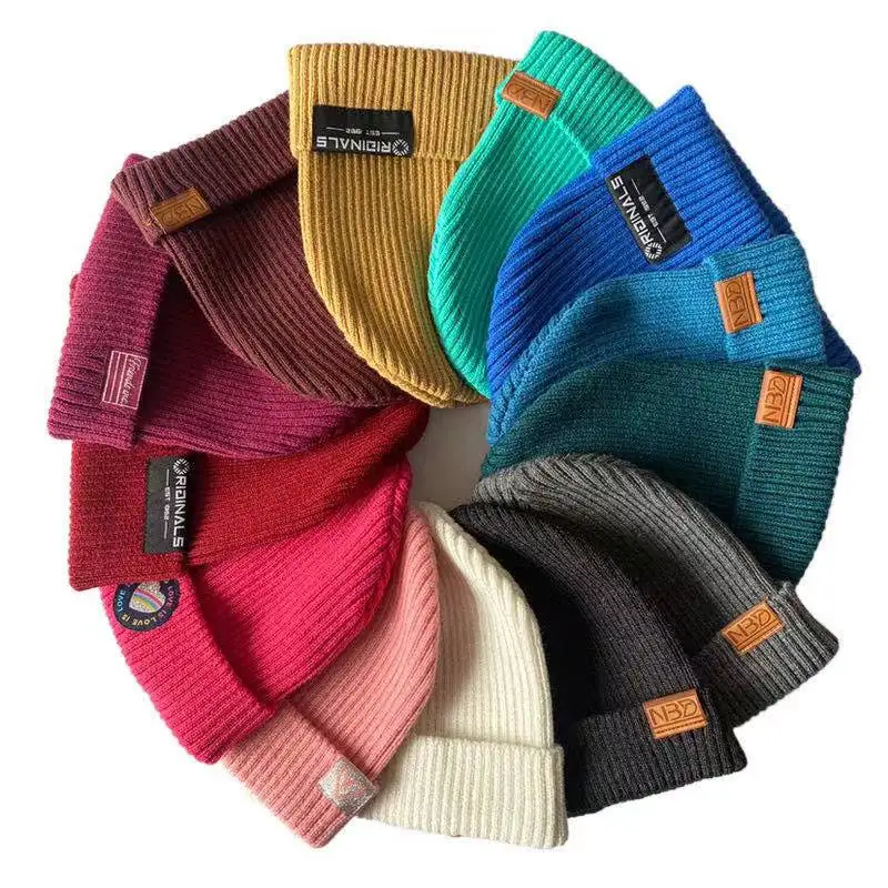 
wholesale custom winter hats custom Logo plain blank beanie 