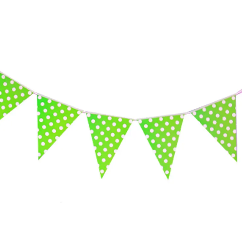 New party bunting banner supplies decorative baby shower banner color pennant festive atmosphere dot small bunting party hanging