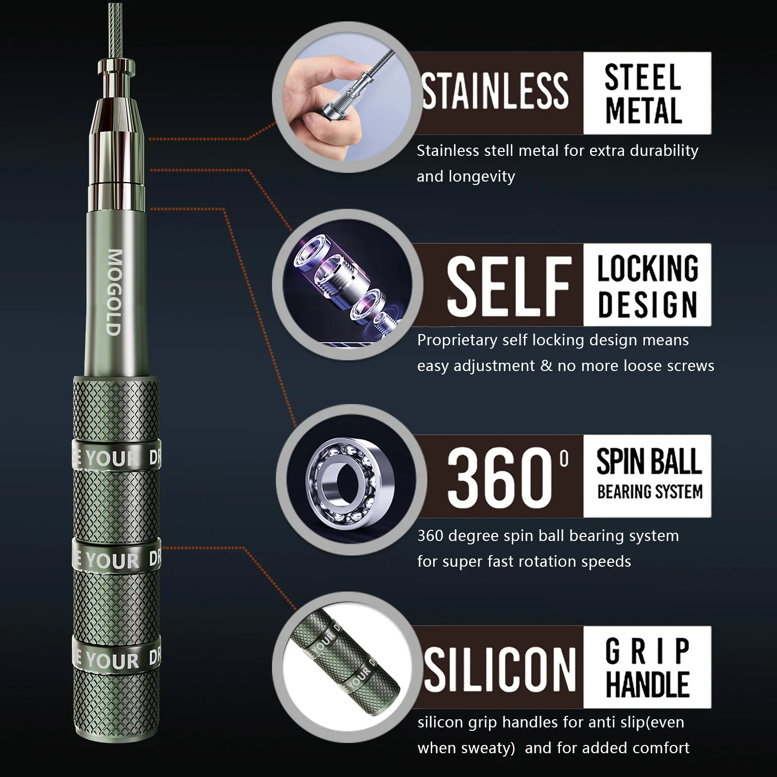 Palmtop Retractable Aluminum Speed Jump Rope with Ball Bearings Lightweight Skipping Rope for Crossfitt Rapid Speed Cardio