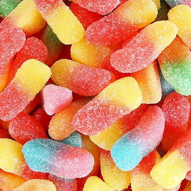 China Famous Brand Gummy Soft Candy Sweet Sour Gummy Candy Sugar Coated Bulk Jelly Gummy Candies and Sweets