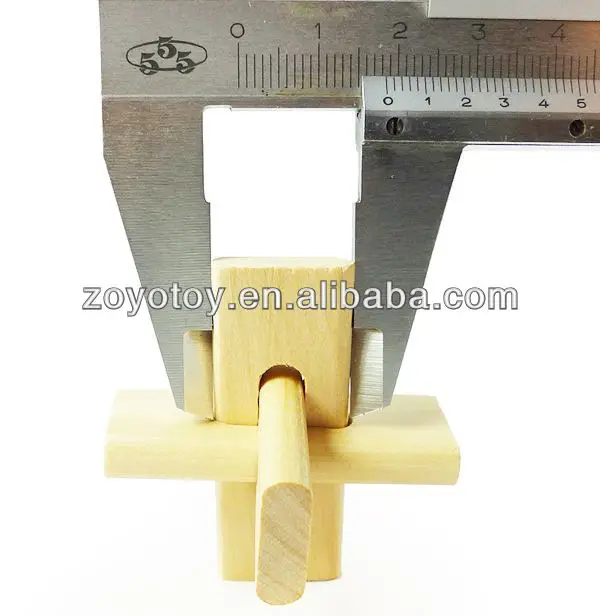 3d Mini Kongming Lock Wooden Lock Unlock Puzzle Brain Game Kongming Luban Lock Wooden Intelligent Puzzle