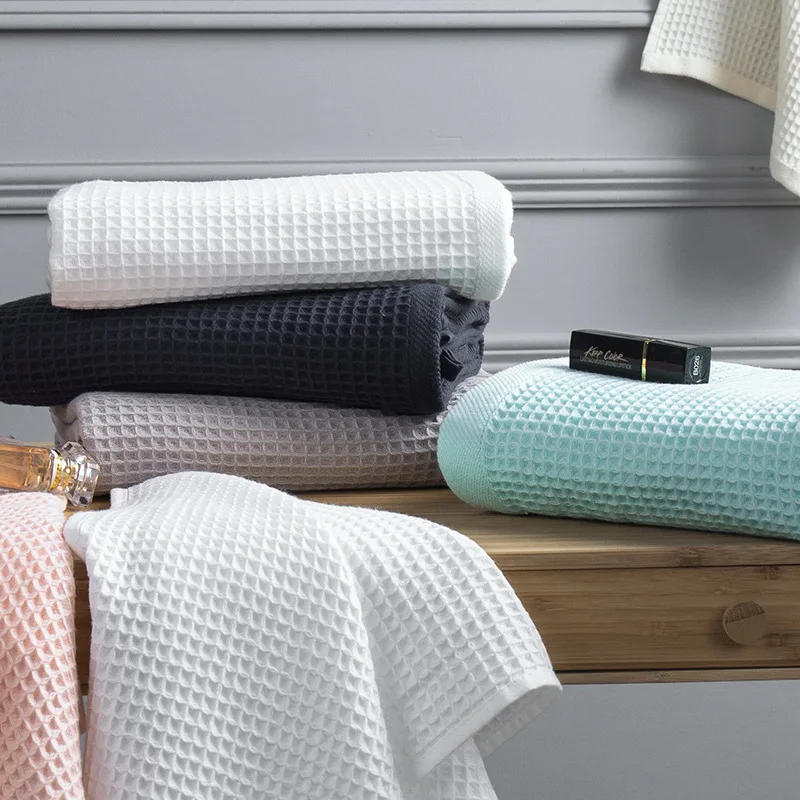 Оптовая продажа впитывающее Вафельное полотенце из 100% хлопка белое