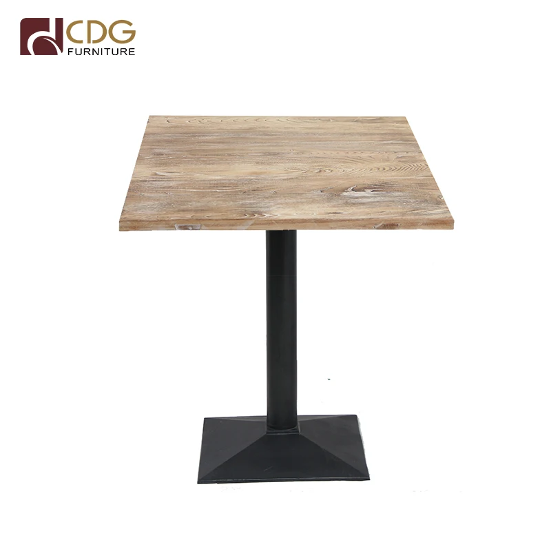CDG Wooden Restaurant Table Coffee Shop Furniture Solid Wood Table Top