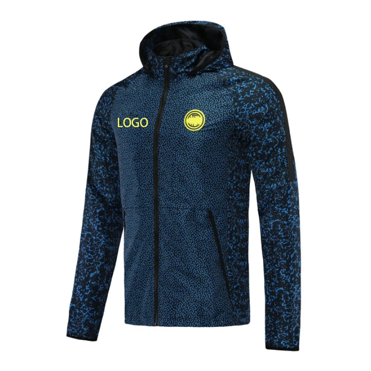 Factory Wholesale Lightweight Waterproof Soccer Club Team Windbreaker Jacket