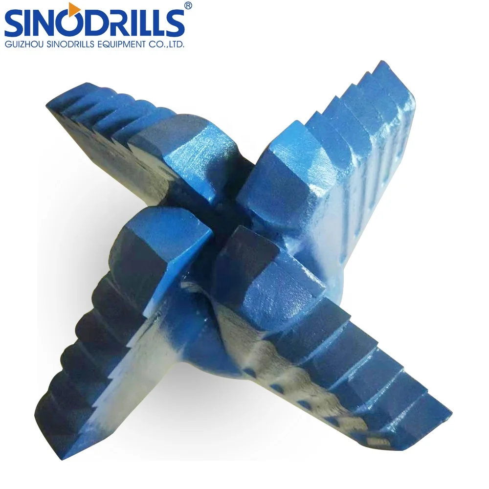 PDC Water Well Drilling Bits  9' Step Drag Bit with 4 Blades 229mm x 3 1/2' API REG Pin