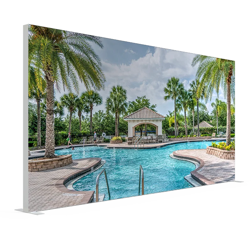 ADMAX 10x8ft Tool-free LED SEG Foldable Frameless Light Box Fabric Backdrop SEG Light Display Stand for trade show exhibition