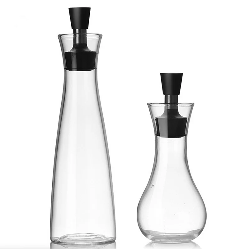 round glass oil & vinegar