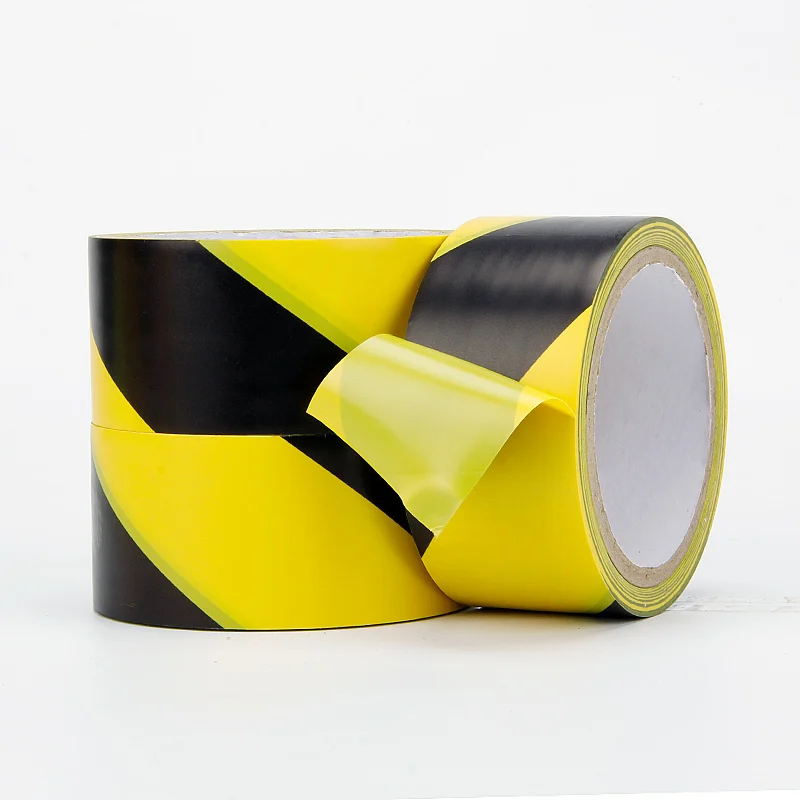 Road Floor Safety Masking Rubber Adhesive Glue PVC Warning Safe Tape