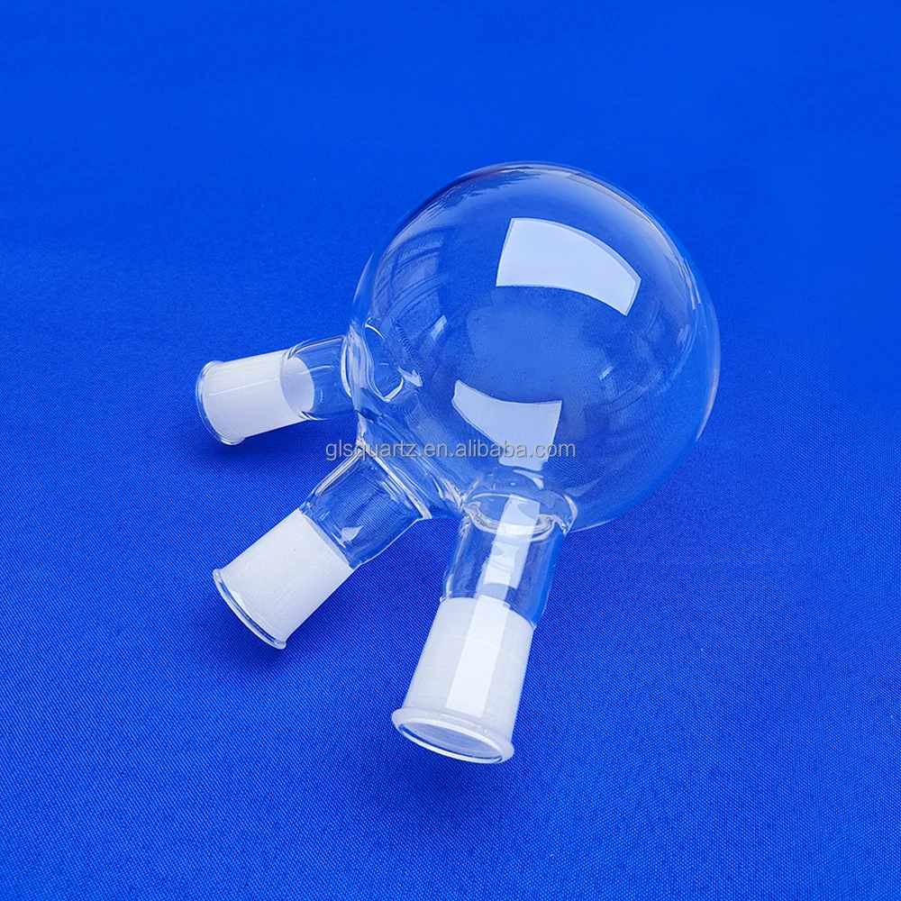 Best selling Laboratory Heat Resistant clear frosted mouth quartz glass bottle flask