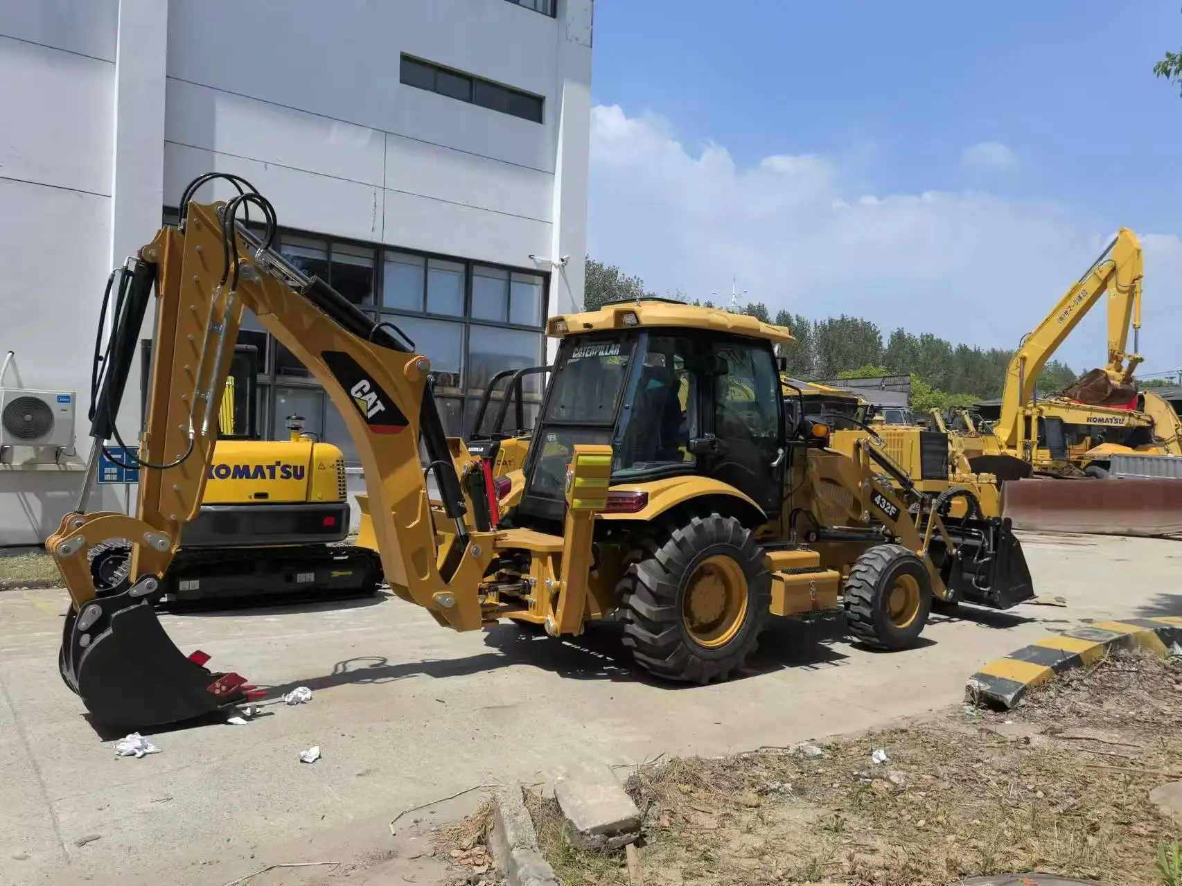 New Caterpillar 432F2 432F 420F 416F 416F2 420F2 loader with extension arm CAT 432f2 4*4 side shift backhoe loader price low