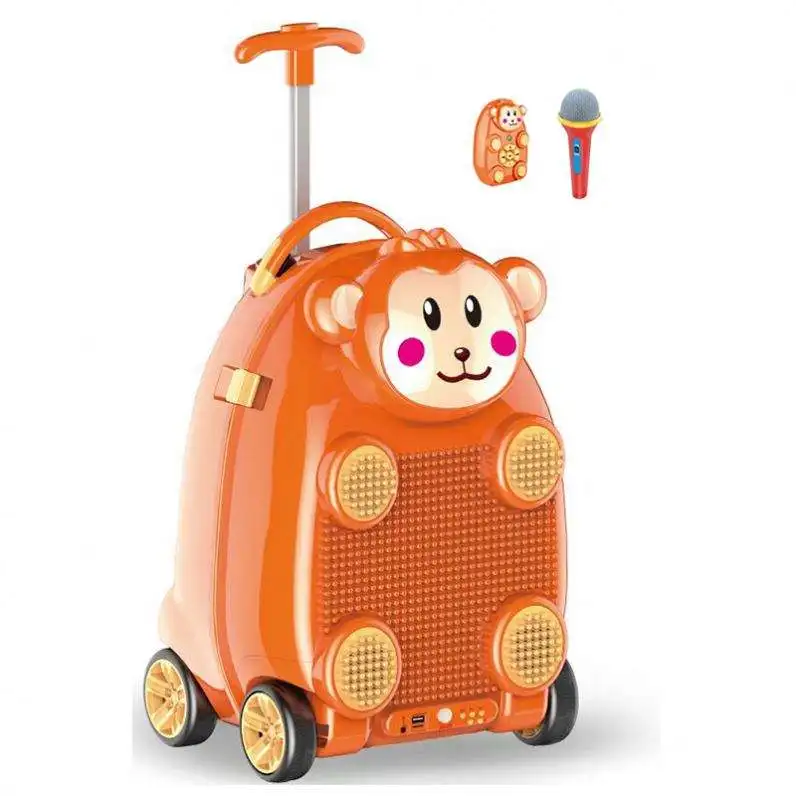 2023 Manufacturer ABS Kids Cartoon Travel Bags Remote Control Luggage Suitcase Bluetooth connected