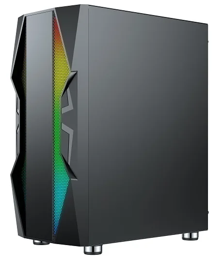 ITX/MICRO ATX/ATX Black ABS & mesh face with ARGB LED strip Mid-Tower 3503 gaming Pc Cabinet