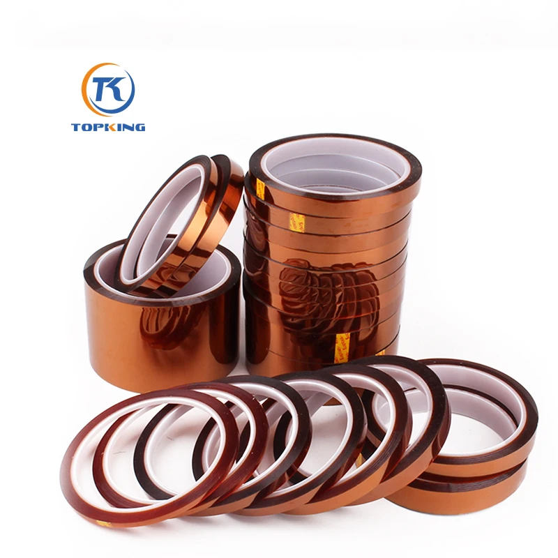 10mm/20mm Gold High Temperature Resistance Heat Press Transfer Capton Polyimide Tape Sublimation Heat Tape