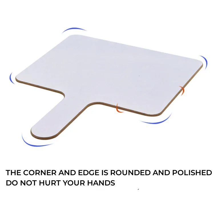 Factory Double- sided MDF Blank Answer Paddle White Board for Kids