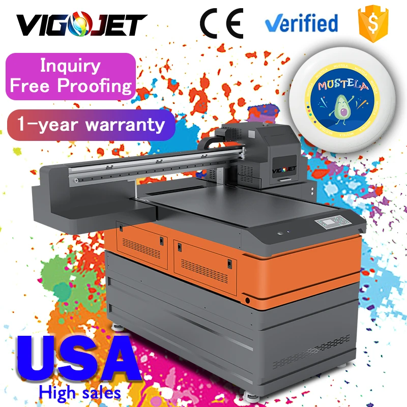 Low price mini uv printer  automatic can bottle printing machine 360 rotation 6090 uv flatbed peinter with jig