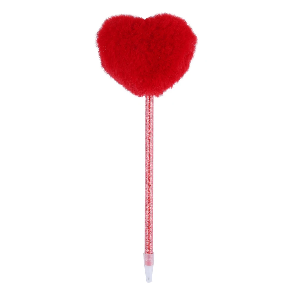 Heart Shape Fluffy Pen for Girls Colorful Fuzzy Pens Ballpoint Pens for School,Office and Party Supplies