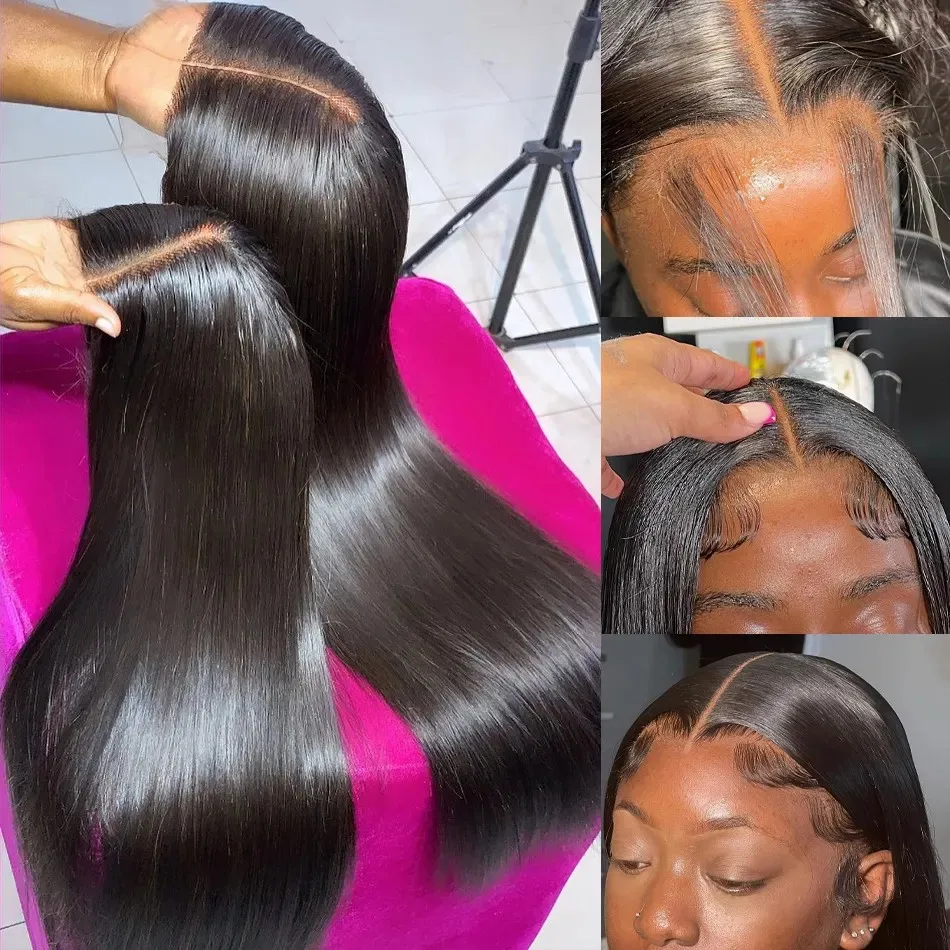 GDY Hair Brazilian Perruque 4x4 Lace Front Virgin Human Hair Wigs