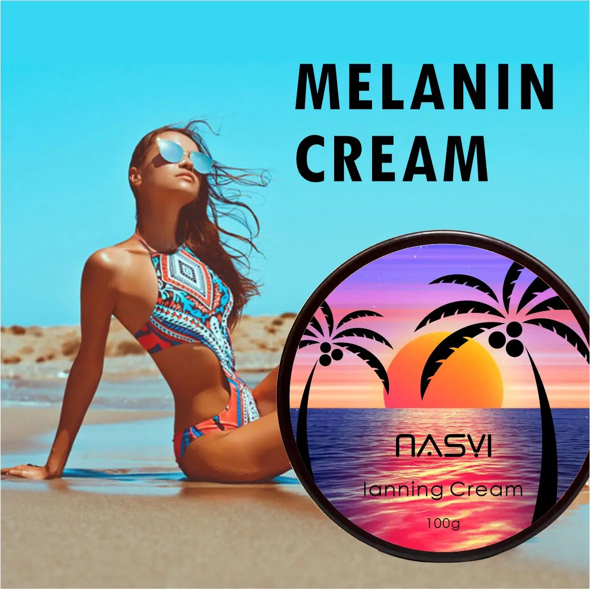 NASYI Private Label Wholesale Natural Sunless Tanning Lotion for Tanning Bed Instant Fake Tan Vegan Self Tanner 100g Custom Logo