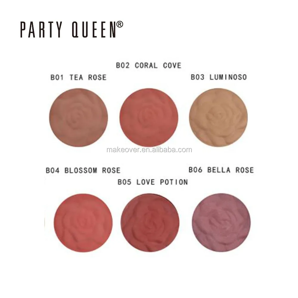 
PARTY QUEEN Factory Professional Cheek Blusher High Pigment Blush On Make Up Rose Blush For Beauty 
