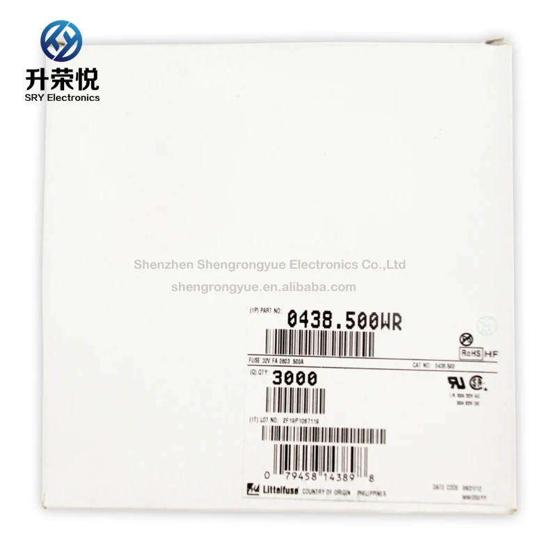  Новое и оригинальное Littelfuse 0438.500WR SMD предохранитель 500mA 0.5A 63 в 0603