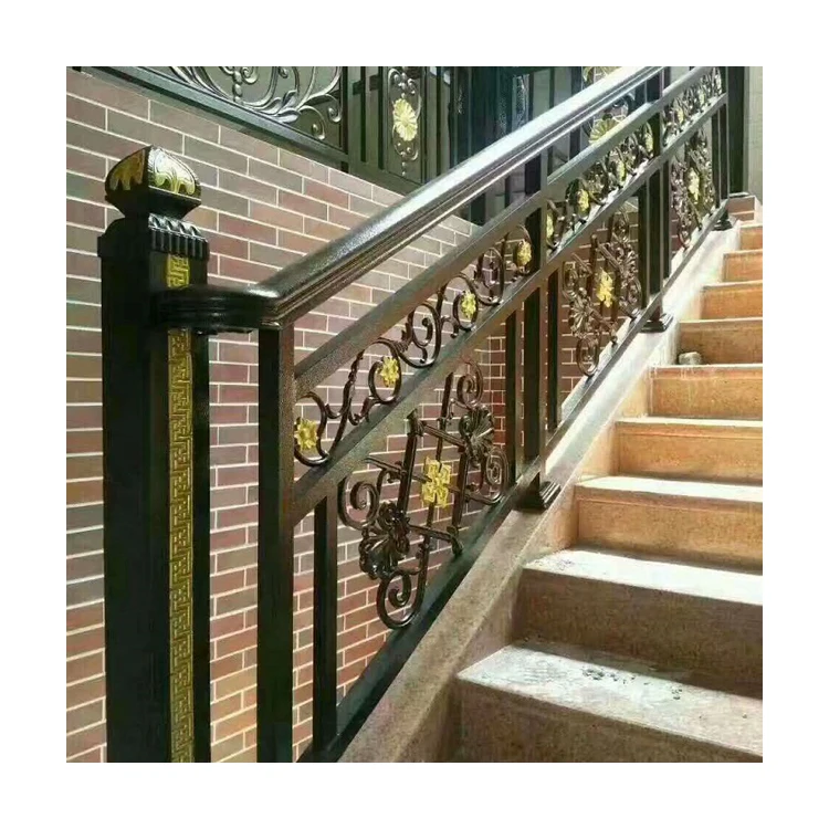 Cheap Factory Price Designs In Iron Brass For Stairs Luxury Stair Railing