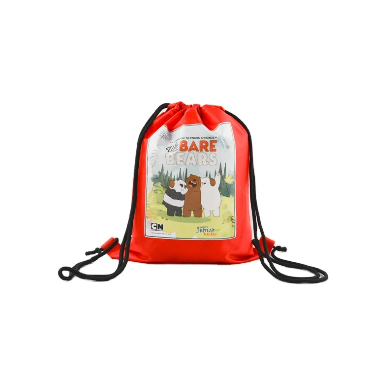 
Custom Print Promotion Gifts Bag Waterproof Drawstring Backpack Wholesale 210d Polyester Drawstring Bag with logo 