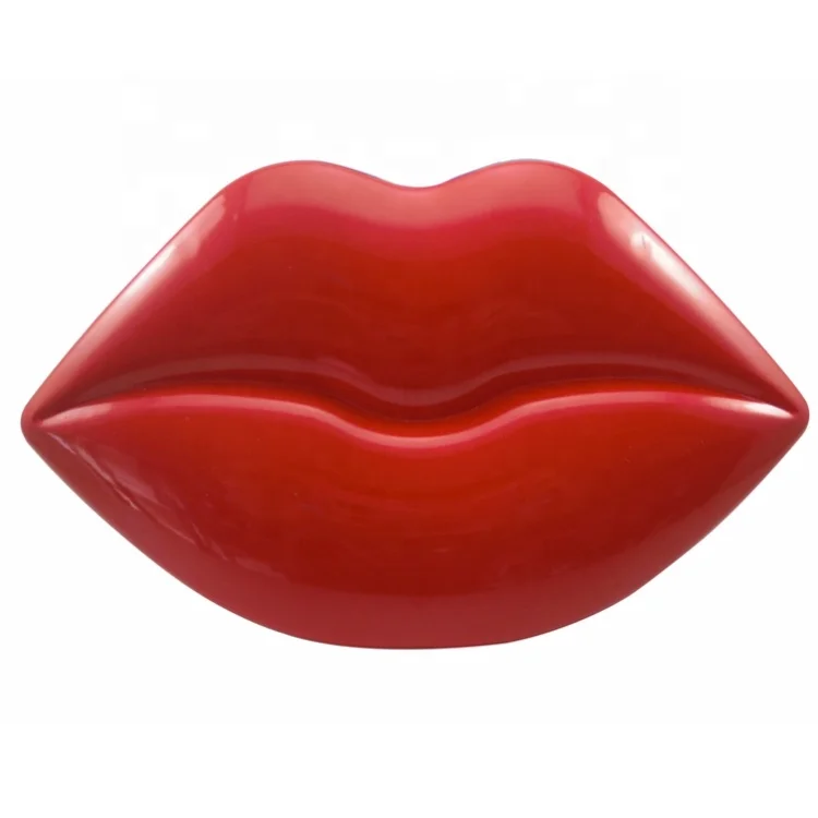 Специальная жестяная коробка в форме красных губ на заказ, жестяная банка для конфет, косметические металлические жестяные коробки