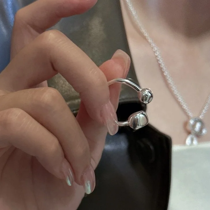 S925 Sterling Silver Fashion Korean Design Simple Ring Wholesale Silver Jewelry