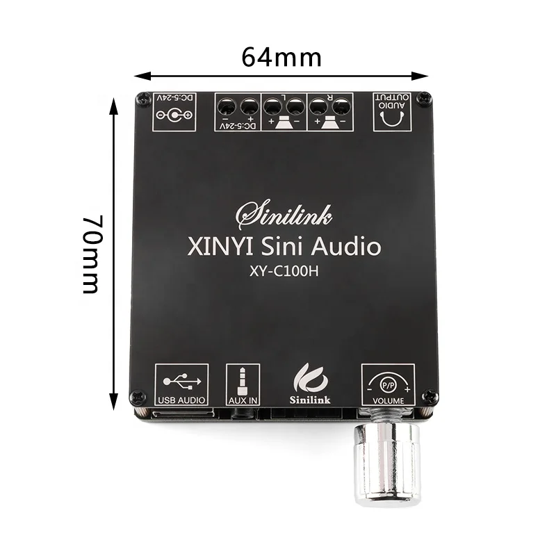 Плата усилителя мощности XY C100H 100WX2 TPA3116 HIFI Stereo BT