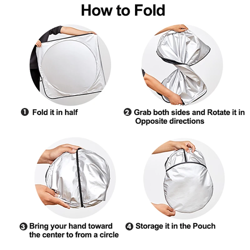 Custom Printed Promotional Gift Foldable Car Window Sunshade Cover Shield Front Windshield Car Sunshade For Car UV Rays