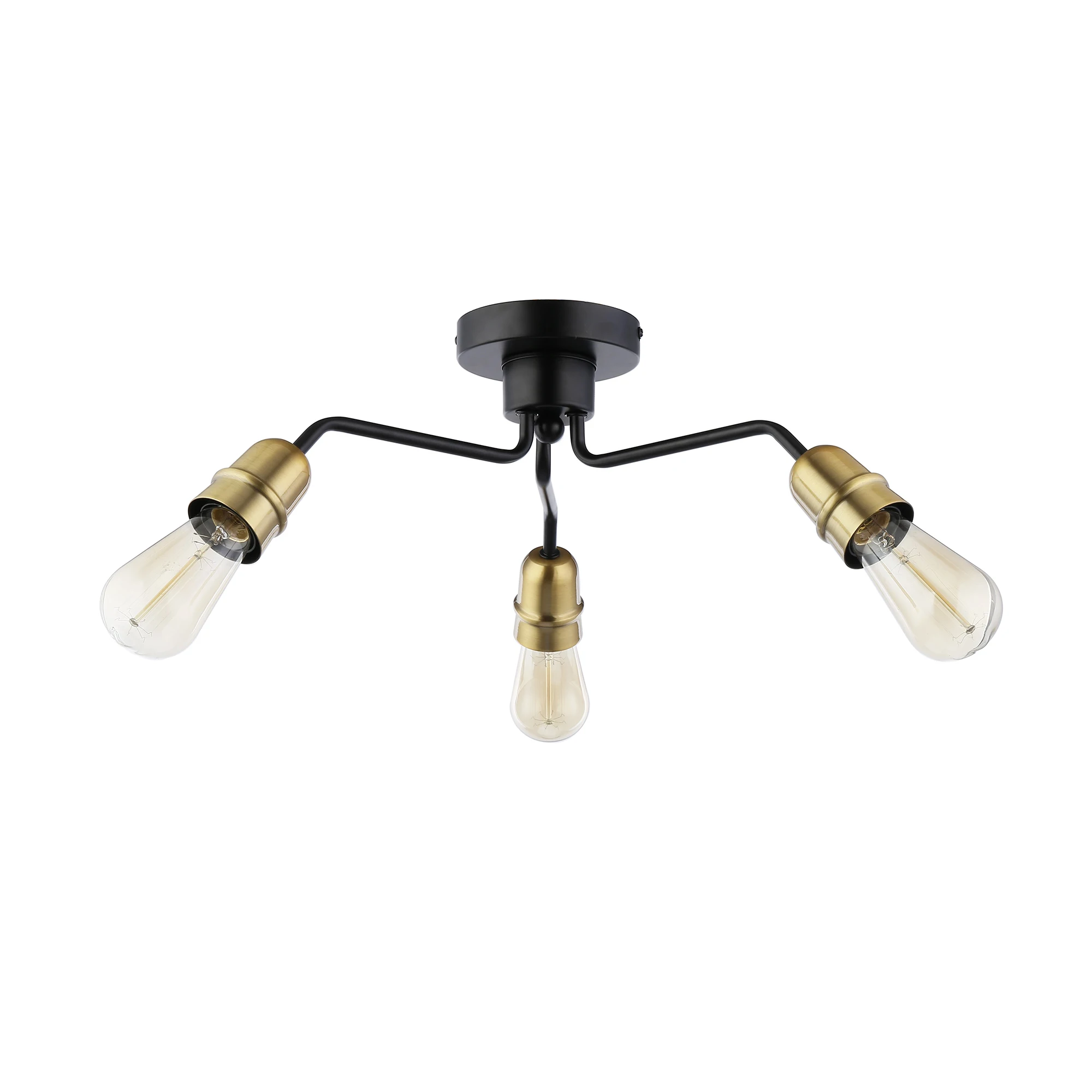 Промышленный черный трехдюймовый металлический Регулируемый держатель потолочный светильник с утопленным креплением Современная Подвесная