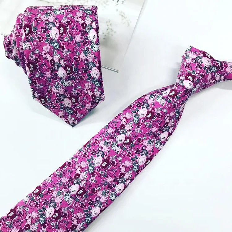 Hot selling fashion floral cotton ties for men