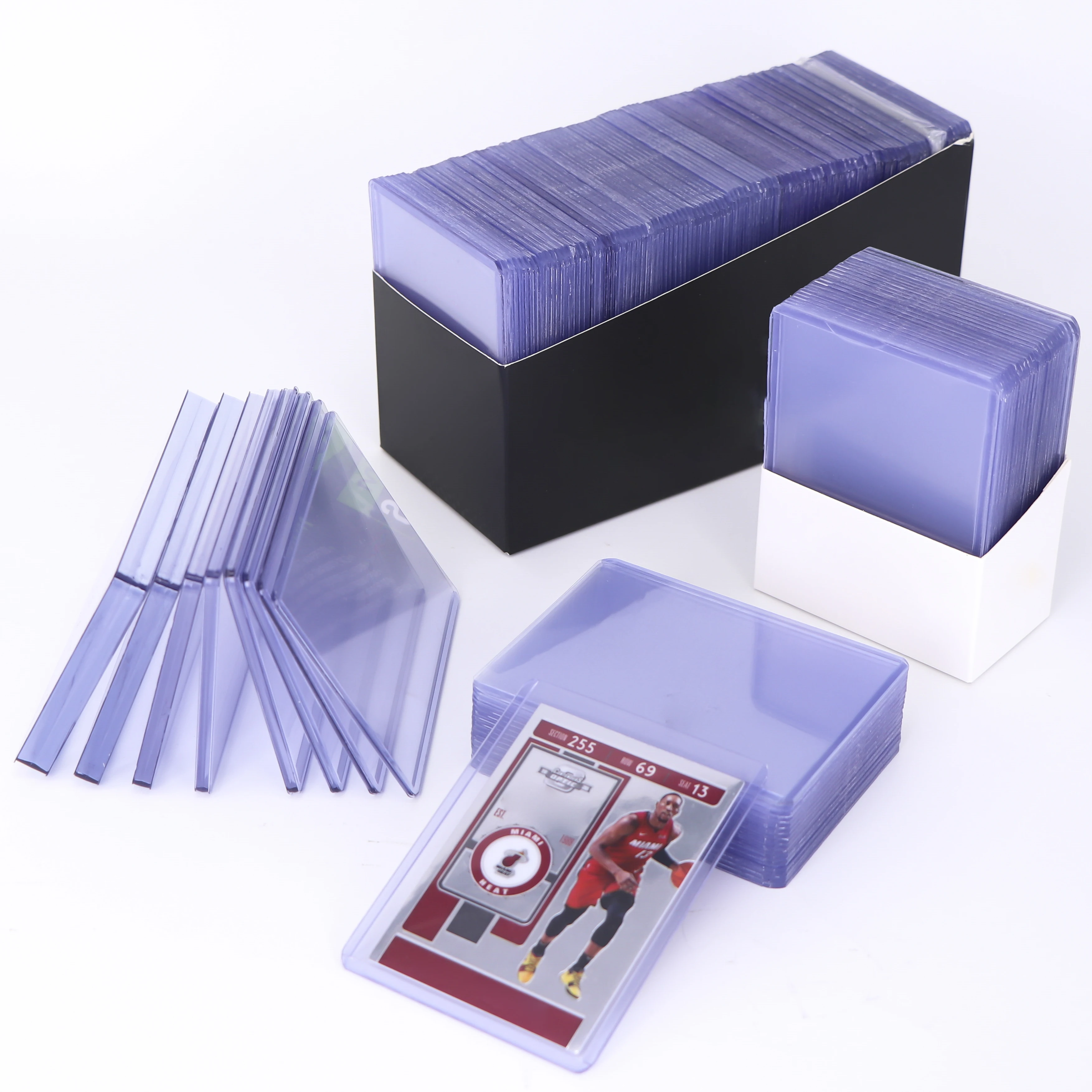 Оценка фото Panini спортивный баскетбольный футбольный держатель для карт сохраняющий Дисплей Держатель для карт 20pt 35pt Toploader для Pokemon