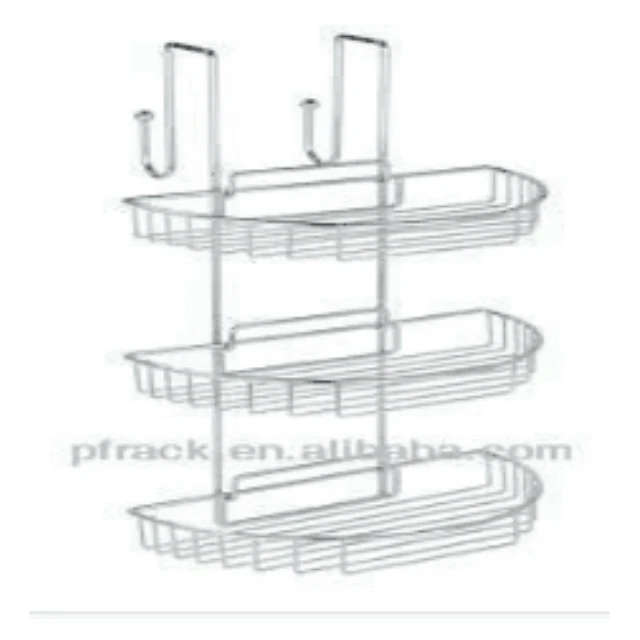 3 Tier  Wall Mounted Metal Mesh Hanging Bathroom Storage Rack Shelves Shower Caddy
