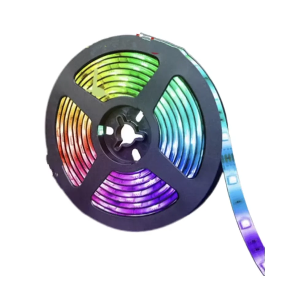 SMD5050 Flexible LED Strip 16.4ft 300LEDs Waterproof RGB Smart Phone Controlled Music Sync Light Kit for Landscape Application