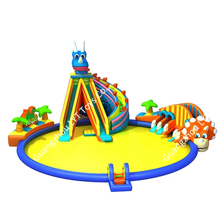 Large jump house bouncer water play equipment park 24 foot inflatable water slide for adults